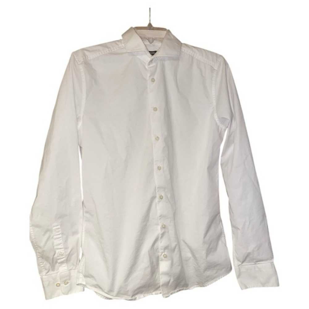 Tiger of Sweden (40) Mens Steel 2 Slim Fit Stretch White Dress‎ Shirt Size 15.75
